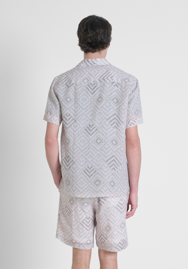 CAMISA REGULAR STRAIGHT FIT «HONOLULU» EN TEJIDO DE RAMIO - Antony Morato Online Shop