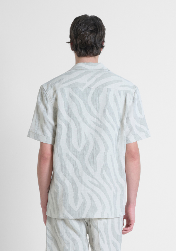 CAMICIA REGULAR STRAIGHT FIT "HONOLULU" IN JACQUARD DI COTONE - Antony Morato Online Shop