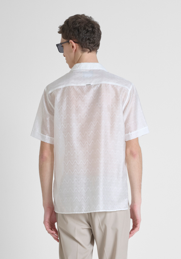 "HONOLULU" REGULAR FIT SHIRT IN A LYOCELL BLEND - Antony Morato Online Shop