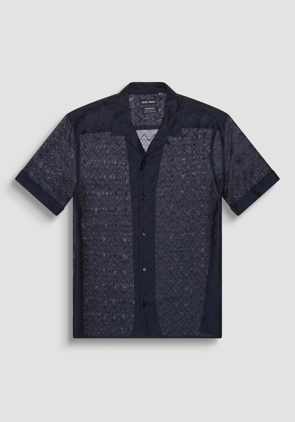 "HONOLULU" REGULAR FIT SHIRT IN A LYOCELL BLEND - Antony Morato Online Shop
