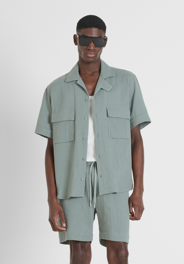 CHEMISE COUPE DÉCONTRACTÉE "NAIROBI" EN COTON DOUX AU TOUCHER - Antony Morato Online Shop