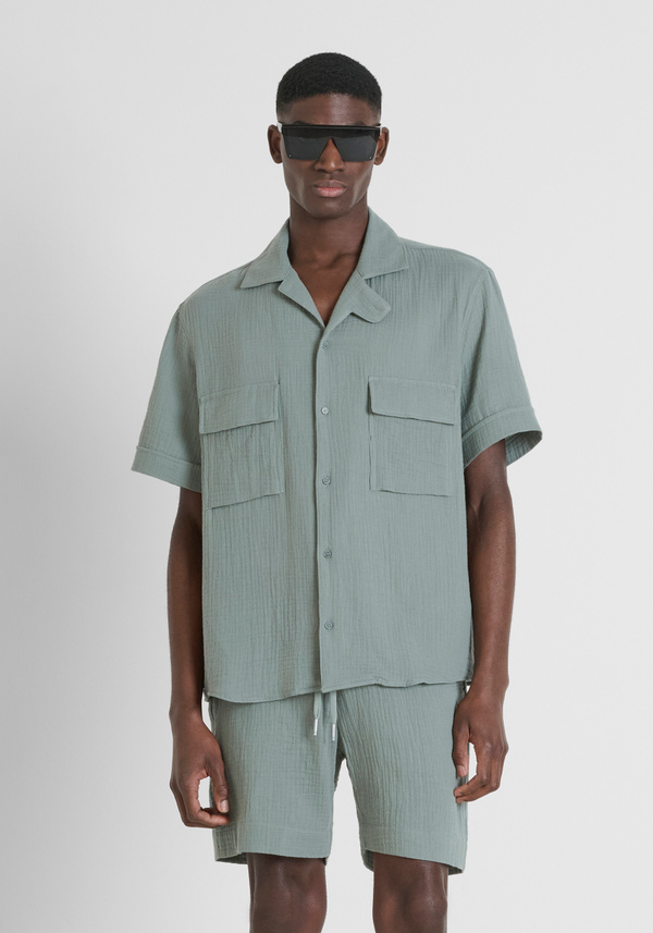 CHEMISE COUPE DÉCONTRACTÉE "NAIROBI" EN COTON DOUX AU TOUCHER - Antony Morato Online Shop