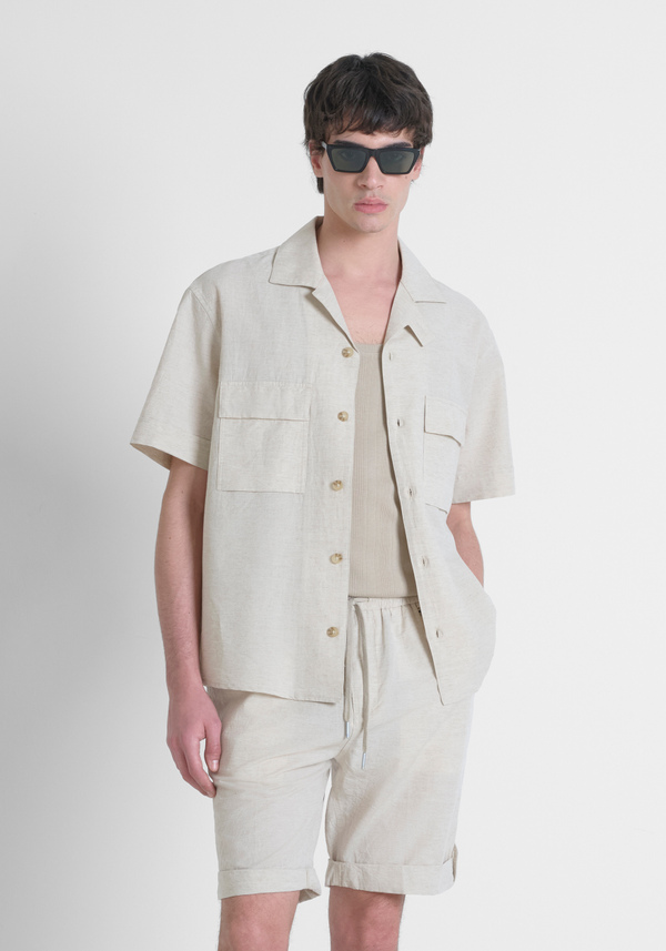 CAMICIA RELAXED FIT "NAIROBI" IN MISTO LINO - Antony Morato Online Shop