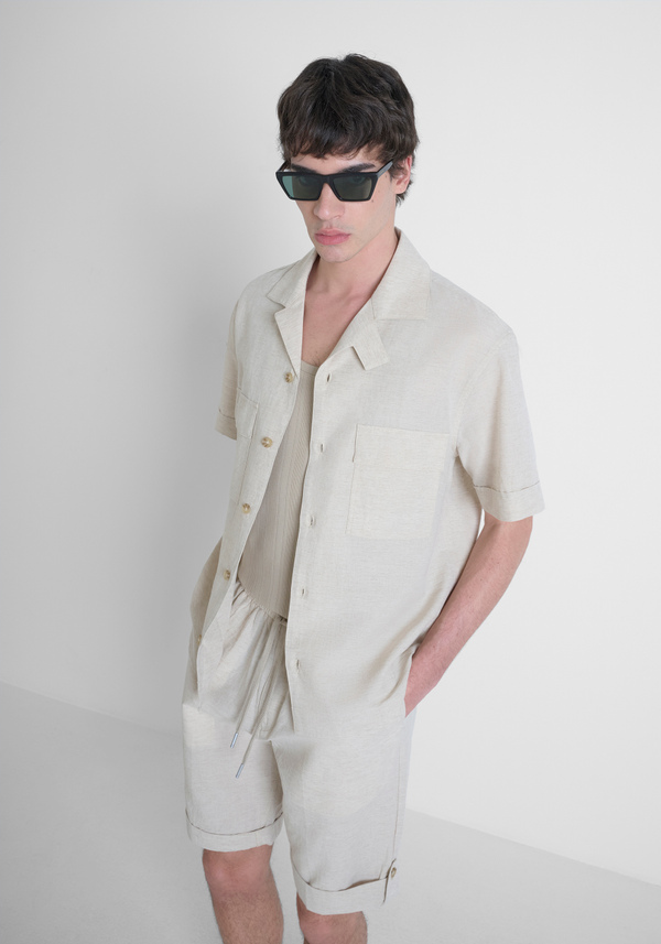 CAMICIA RELAXED FIT "NAIROBI" IN MISTO LINO - Antony Morato Online Shop
