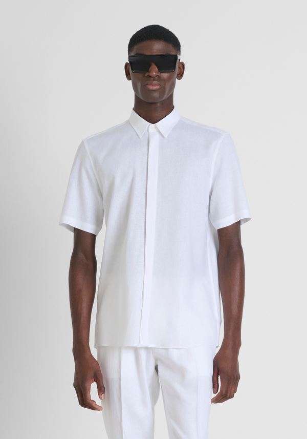 CHEMISE RELAXED FIT EN COTON MÉLANGÉ JACQUARD - Antony Morato Online Shop