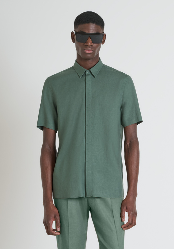 CHEMISE RELAXED FIT EN COTON MÉLANGÉ JACQUARD - Antony Morato Online Shop