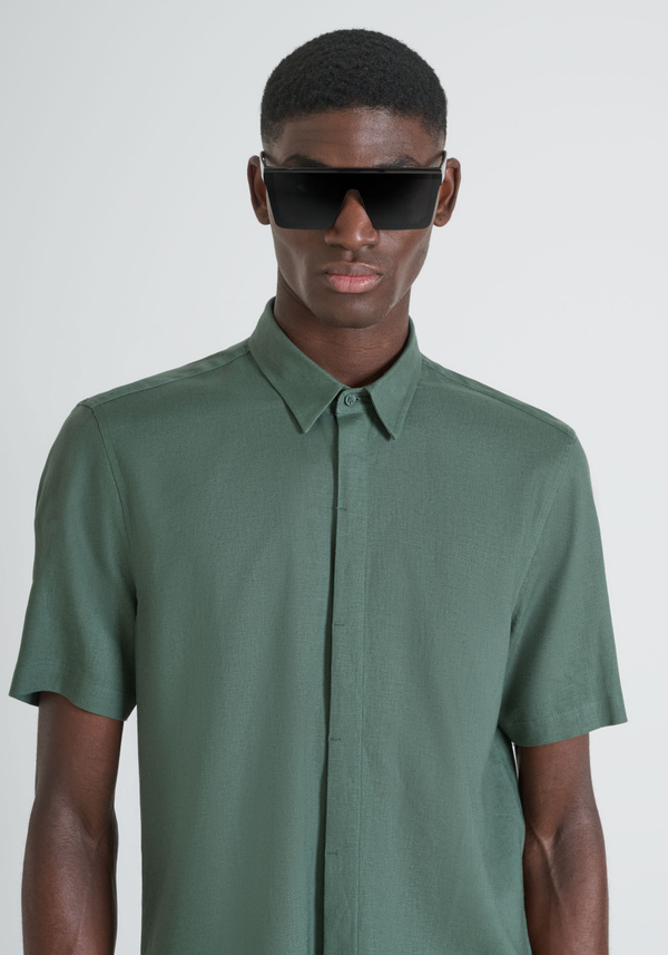 CHEMISE RELAXED FIT EN COTON MÉLANGÉ JACQUARD - Antony Morato Online Shop