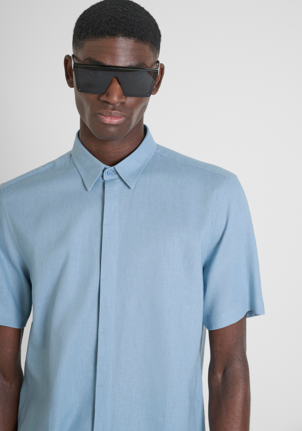 CHEMISE RELAXED FIT EN COTON MÉLANGÉ JACQUARD - Antony Morato Online Shop