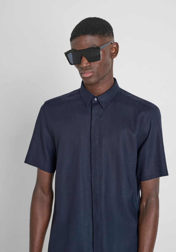CHEMISE RELAXED FIT EN COTON MÉLANGÉ JACQUARD - Antony Morato Online Shop