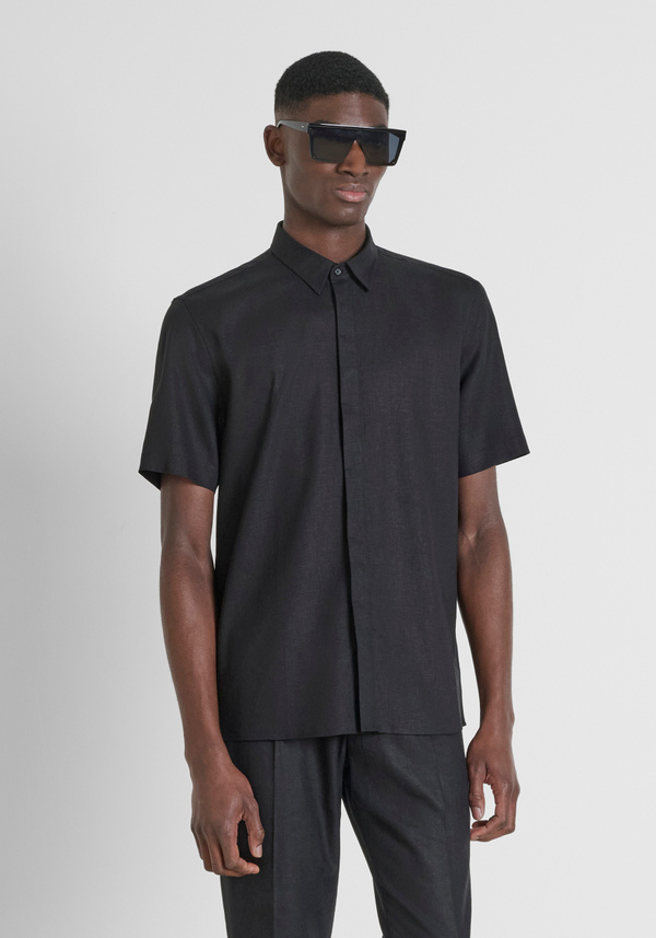 CHEMISE RELAXED FIT EN COTON MÉLANGÉ JACQUARD - Antony Morato Online Shop