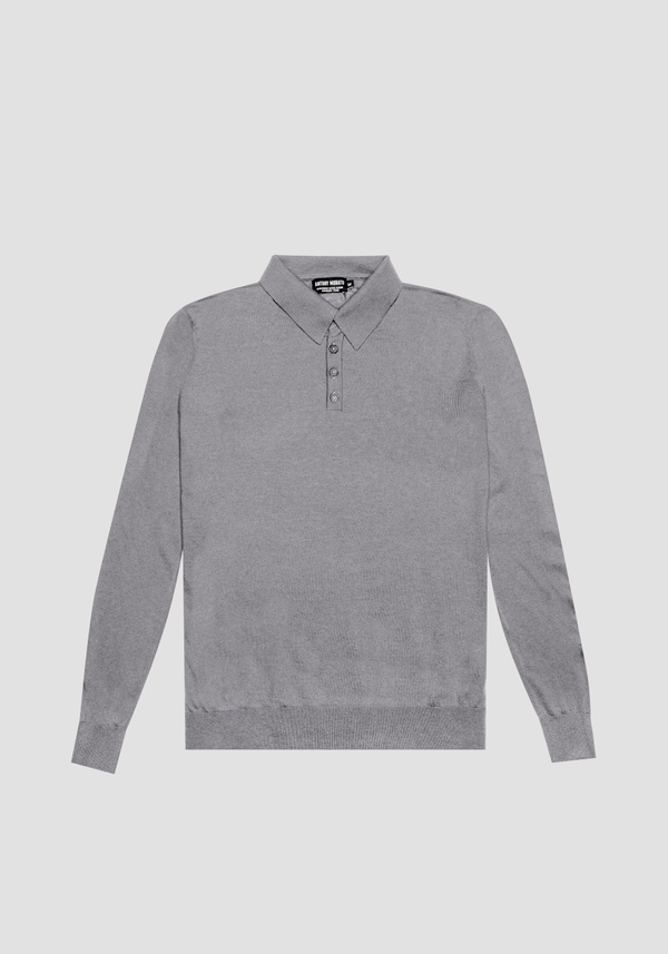 REGULAR FIT POLO SHIRT IN WOOL AND CASHMERE BLEND YARN - Antony Morato Online Shop