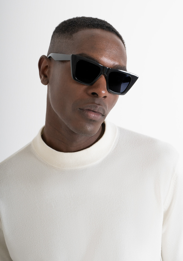 PULL SLIM FIT EN JERSEY DE COTON EN MÉLANGE DE VISCOSE STRETCH AVEC COL - Antony Morato Online Shop