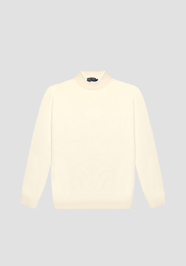 PULL SLIM FIT EN JERSEY DE COTON EN MÉLANGE DE VISCOSE STRETCH AVEC COL - Antony Morato Online Shop