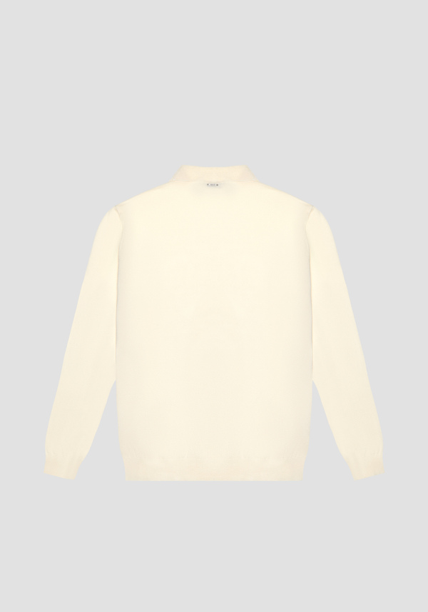 PULL SLIM FIT EN JERSEY DE COTON EN MÉLANGE DE VISCOSE STRETCH AVEC COL - Antony Morato Online Shop