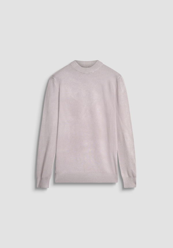 SLIM FIT COTTON JERSEY SWEATER IN STRETCH VISCOSE BLEND WITH COLLAR - Antony Morato Online Shop