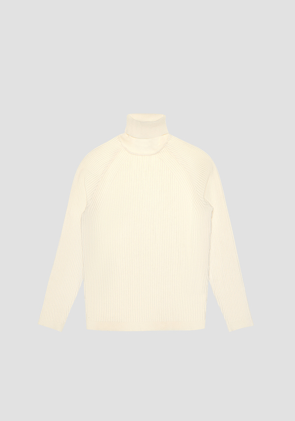 PULL COL ROULÉ SUPER SLIM FIT EN MÉLANGE VISCOSE ÉLASTIQUE - Antony Morato Online Shop