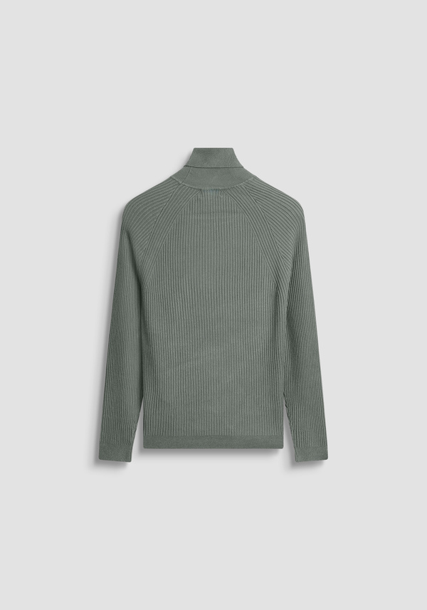 SUPER SLIM FIT TURTLENECK SWEATER IN STRETCH VISCOSE BLEND - Antony Morato Online Shop