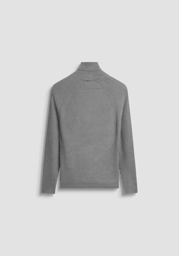 SUPER SLIM FIT TURTLENECK SWEATER IN STRETCH VISCOSE BLEND - Antony Morato Online Shop