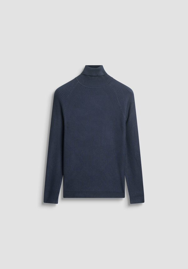 SUPER SLIM FIT TURTLENECK SWEATER IN STRETCH VISCOSE BLEND - Antony Morato Online Shop
