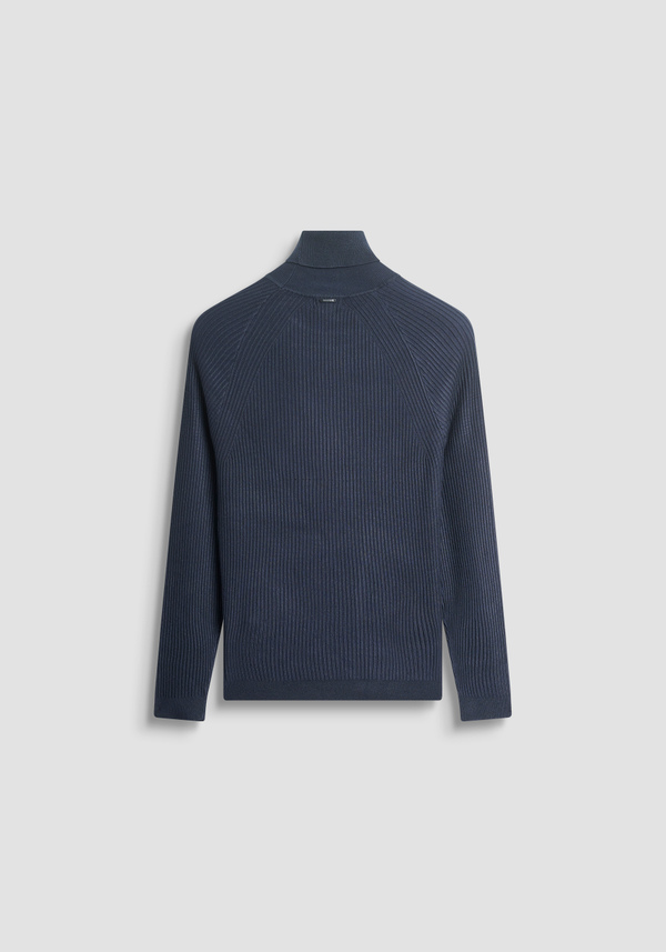 SUPER SLIM FIT TURTLENECK SWEATER IN STRETCH VISCOSE BLEND - Antony Morato Online Shop