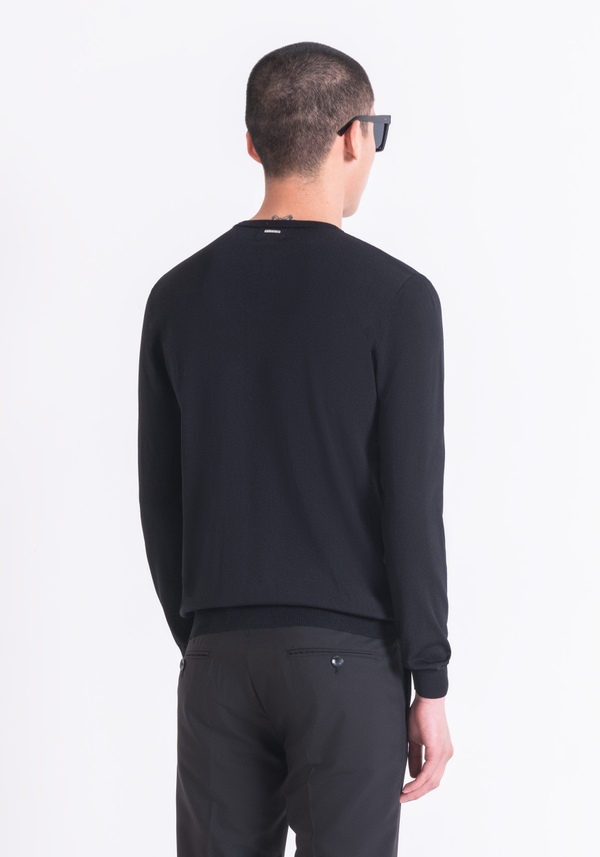 SUPER SLIM FIT SWEATER IN STRETCH VISCOSE BLEND YARN - Antony Morato Online Shop