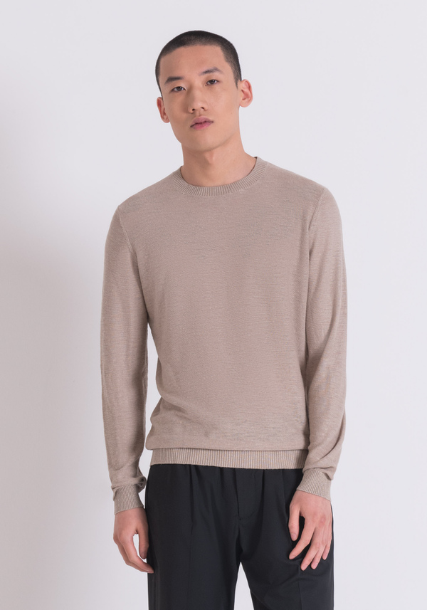MAGLIA REGULAR FIT IN FILATO LINO MISTO VISCOSA - Antony Morato Online Shop