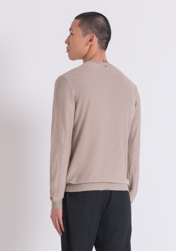 MAGLIA REGULAR FIT IN FILATO LINO MISTO VISCOSA - Antony Morato Online Shop