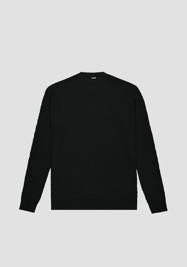 MAGLIONE GIROCOLLO REGULAR FIT MISTO VISCOSA JACQUARD - Antony Morato Online Shop