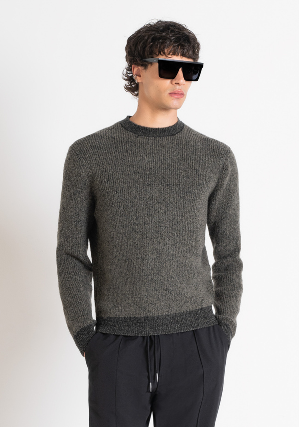 REGULAR FIT MOHAIR WOOL BLEND JUMPER - Antony Morato Online Shop