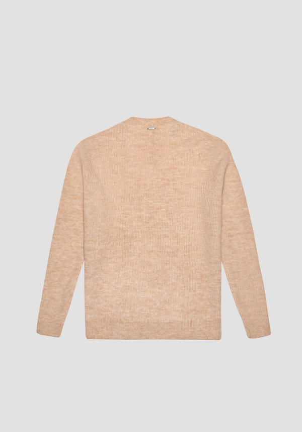 REGULAR FIT MELANGE-EFFECT WOOL BLEND JUMPER - Antony Morato Online Shop