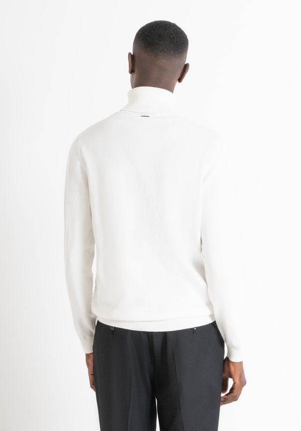 REGULAR FIT TURTLENECK SWEATER IN WARM WORKED COTTON - Antony Morato Online Shop