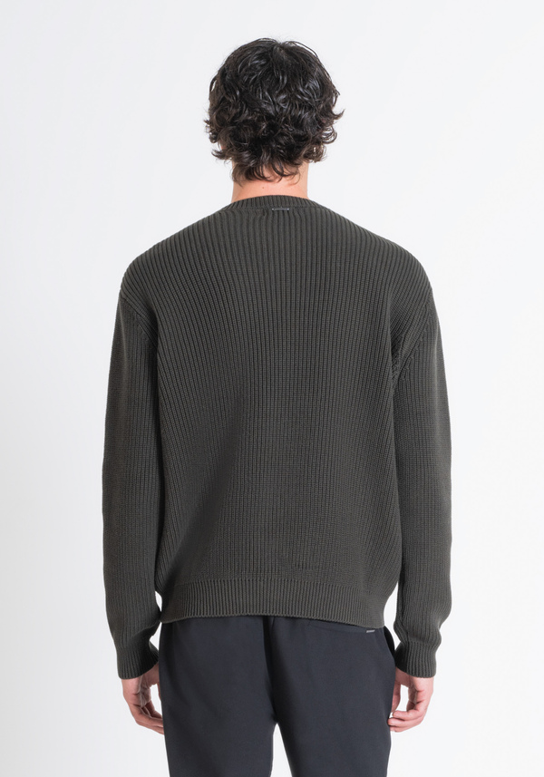 RELAXED FIT SWEATER IN COTTON WITH POCKET - Antony Morato Online Shop
