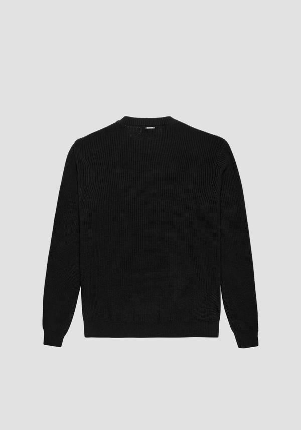 RELAXED FIT SWEATER IN COTTON WITH FABRIC POCKET - Antony Morato Online Shop