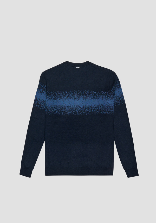 PULL REGULAR FIT EN LAINE MÉRINOS MÉLANGÉE AVEC BANDES - Antony Morato Online Shop