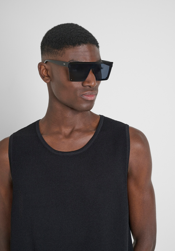 REGULAR FIT TANK TOP IN WORKED VISCOSE BLEND - Antony Morato Online Shop