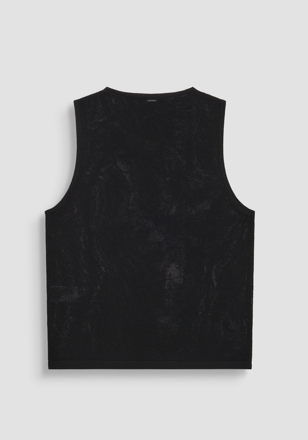 REGULAR FIT TANK TOP IN WORKED VISCOSE BLEND - Antony Morato Online Shop