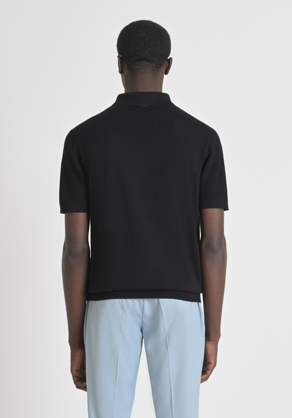 REGULAR-FIT COTTON SHORT-SLEEVED SWEATER - Antony Morato Online Shop