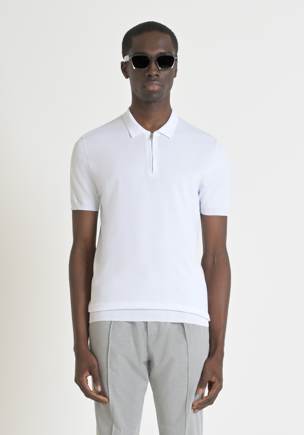 PULLOVER SUPER SLIM FIT MIT KURZEN ÄRMELN AUS VISKOSE-MISCHGARN - Antony Morato Online Shop
