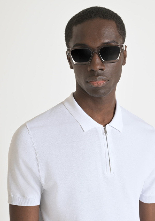PULLOVER SUPER SLIM FIT MIT KURZEN ÄRMELN AUS VISKOSE-MISCHGARN - Antony Morato Online Shop