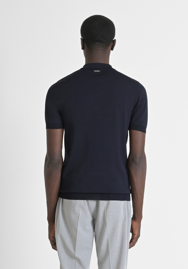 PULLOVER SUPER SLIM FIT MIT KURZEN ÄRMELN AUS VISKOSE-MISCHGARN - Antony Morato Online Shop