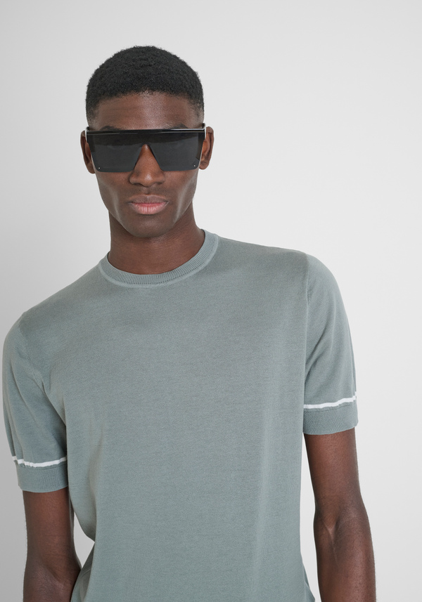 PULL-OVER DE COUPE RÉGULIÈRE EN COTON SUPER FIN - Antony Morato Online Shop