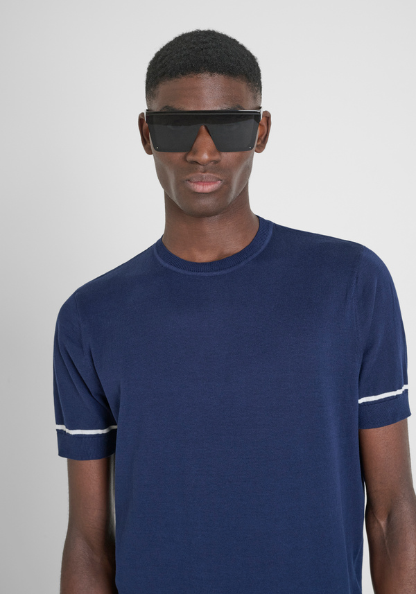 PULL-OVER DE COUPE RÉGULIÈRE EN COTON SUPER FIN - Antony Morato Online Shop