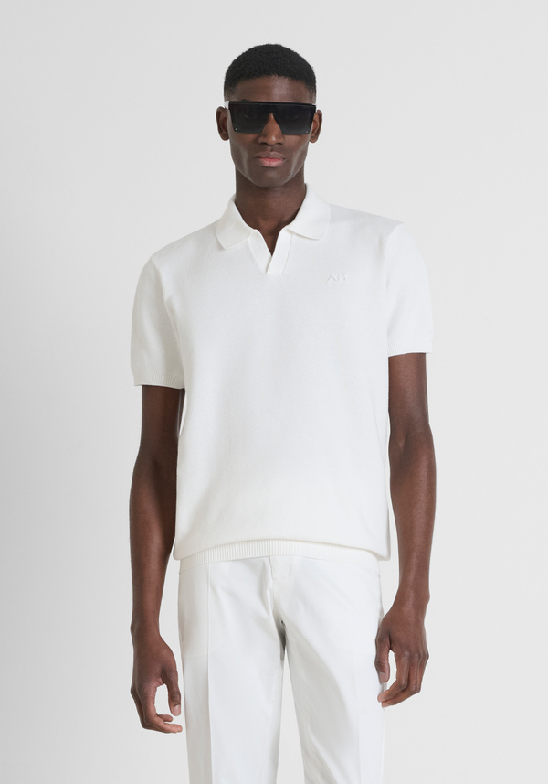 JERSEY REGULAR FIT DE ALGODÓN SUAVE CON LOGOTIPO BORDADO - Antony Morato Online Shop