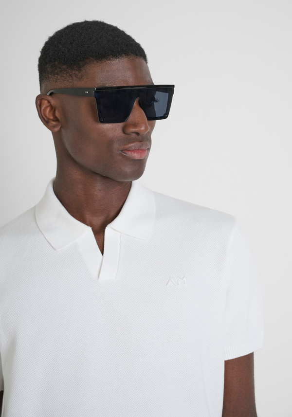 JERSEY REGULAR FIT DE ALGODÓN SUAVE CON LOGOTIPO BORDADO - Antony Morato Online Shop