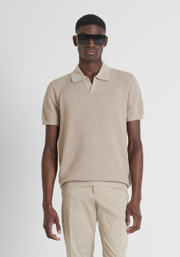 JERSEY REGULAR FIT DE ALGODÓN SUAVE CON LOGOTIPO BORDADO - Antony Morato Online Shop