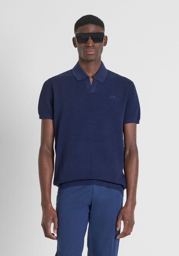JERSEY REGULAR FIT DE ALGODÓN SUAVE CON LOGOTIPO BORDADO - Antony Morato Online Shop