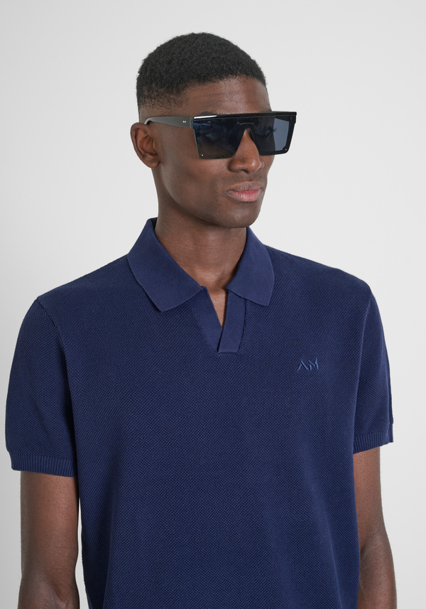 JERSEY REGULAR FIT DE ALGODÓN SUAVE CON LOGOTIPO BORDADO - Antony Morato Online Shop