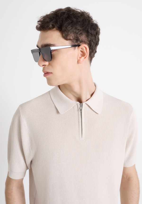 CAMISETA SIN MANGAS REGULAR FIT DE MEZCLA DE VISCOSA TEJIDA - Antony Morato Online Shop