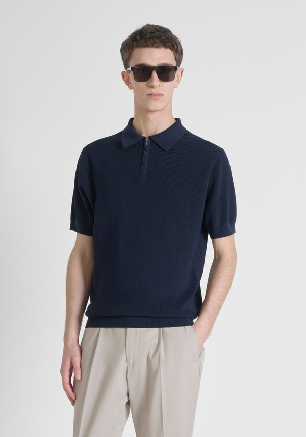 CAMISETA SIN MANGAS REGULAR FIT DE MEZCLA DE VISCOSA TEJIDA - Antony Morato Online Shop