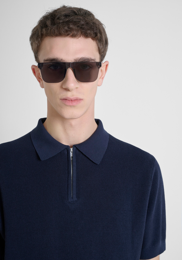 CAMISETA SIN MANGAS REGULAR FIT DE MEZCLA DE VISCOSA TEJIDA - Antony Morato Online Shop